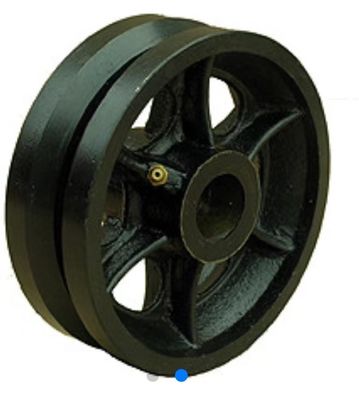 Black Steel V Groove Casters Heavy Duty Caster Parts