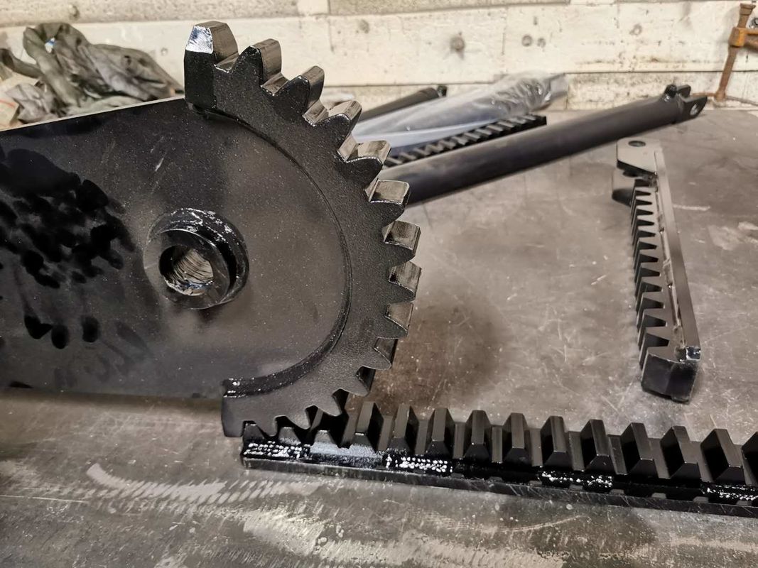 Black Paint Tarp System Parts Rack Pinion Retractable Tarps Parts