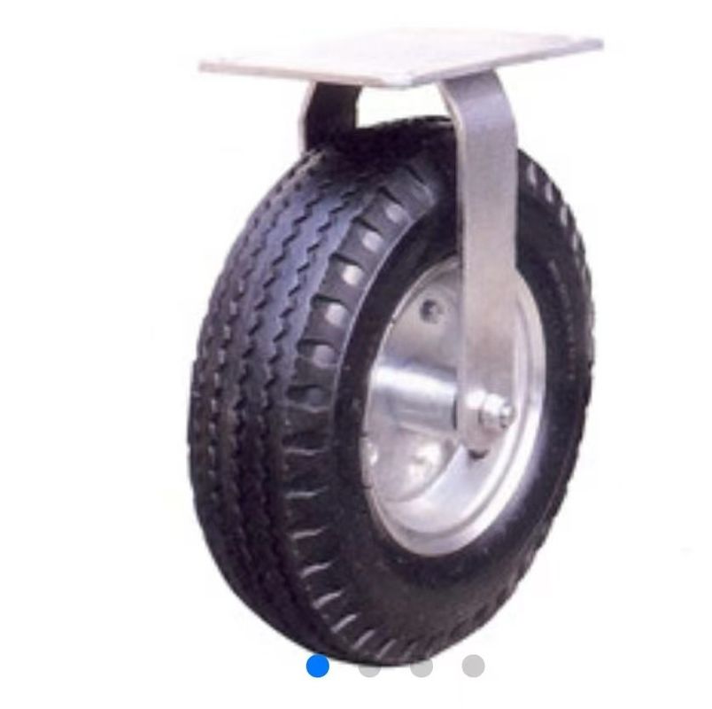 Steel Structure Rubber Dumpster Casters 10 Inch Pneumatic Tire