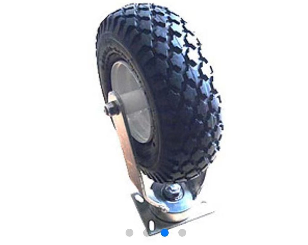 Steel Structure Rubber Dumpster Casters 10 Inch Pneumatic Tire