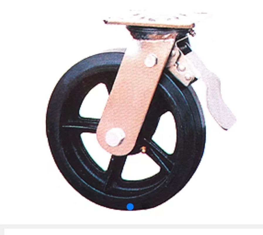 5 Inch Nylon Heavy Duty Dumpster Wheels With Double Brake
