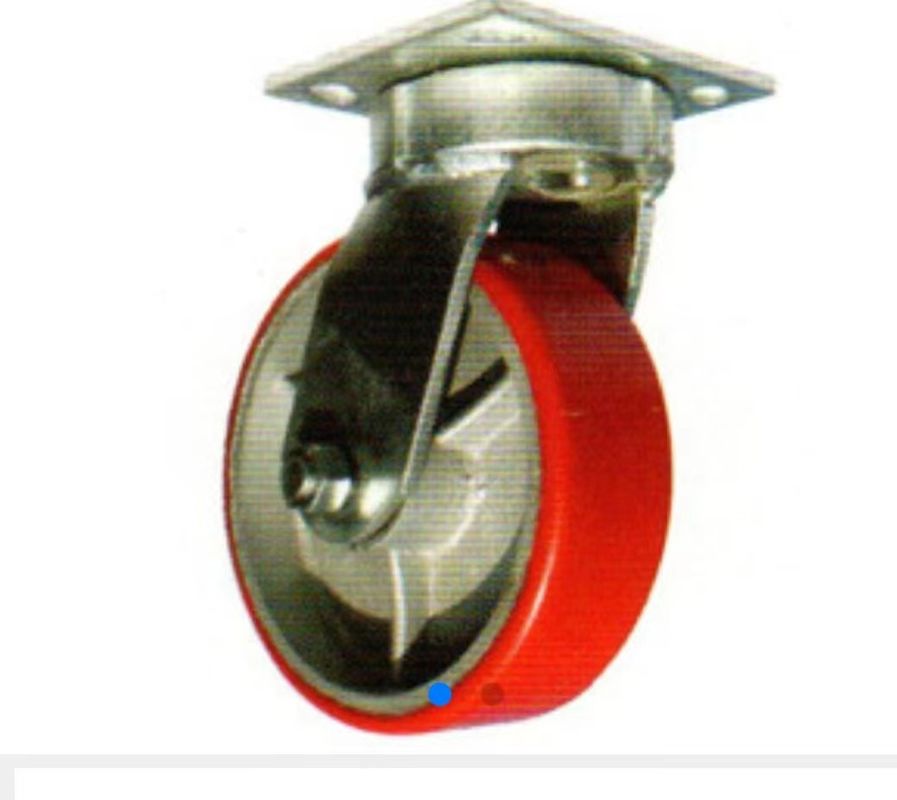 4 In Steel Core Dumpster Casters Without Center Axle